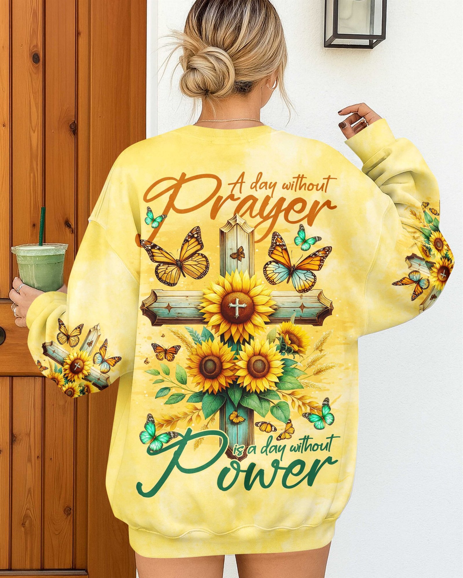A Day Without Prayer Is A Day Without Power T-Shirt - Image 8