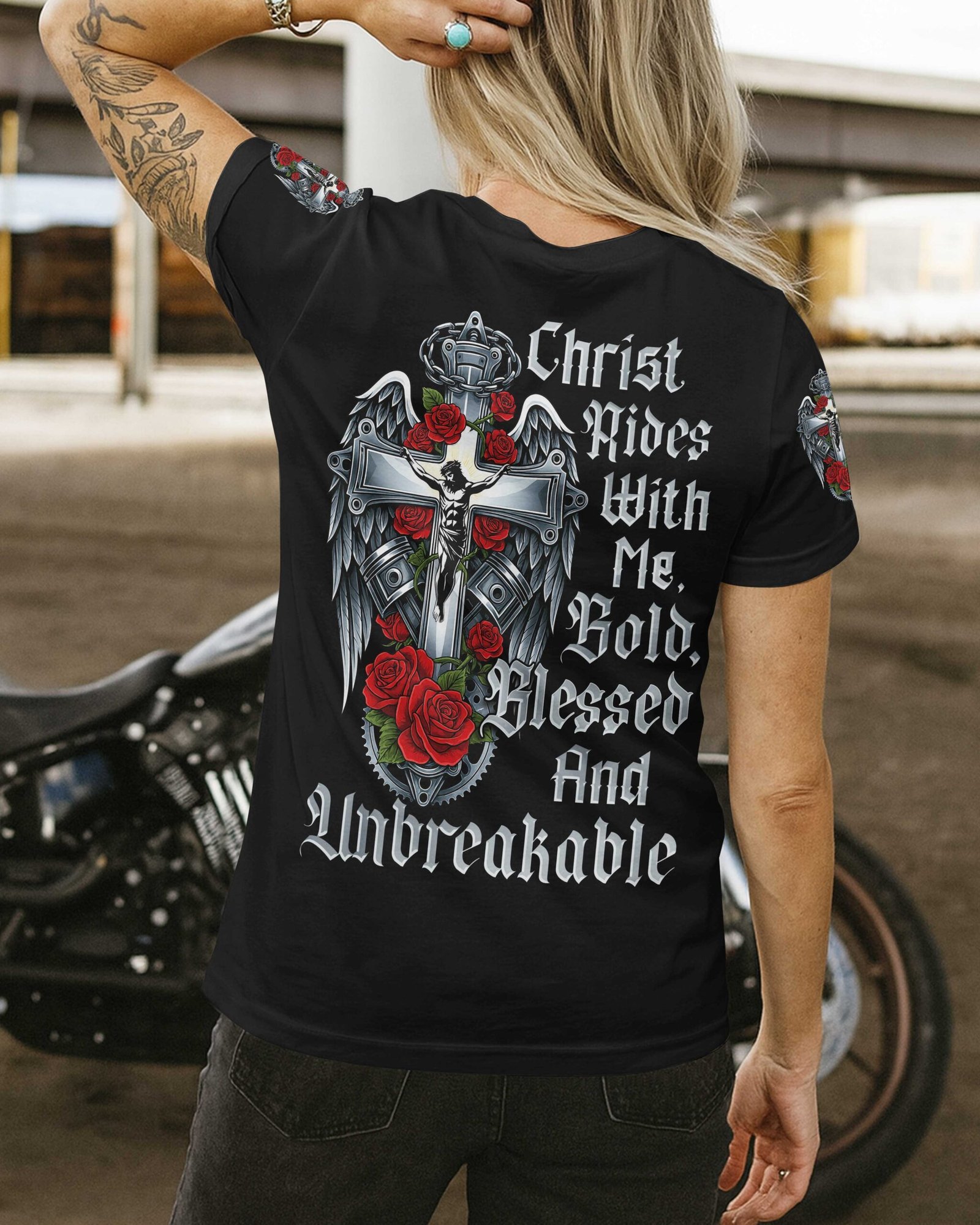 Christ Rides With Me T-Shirt - Image 7