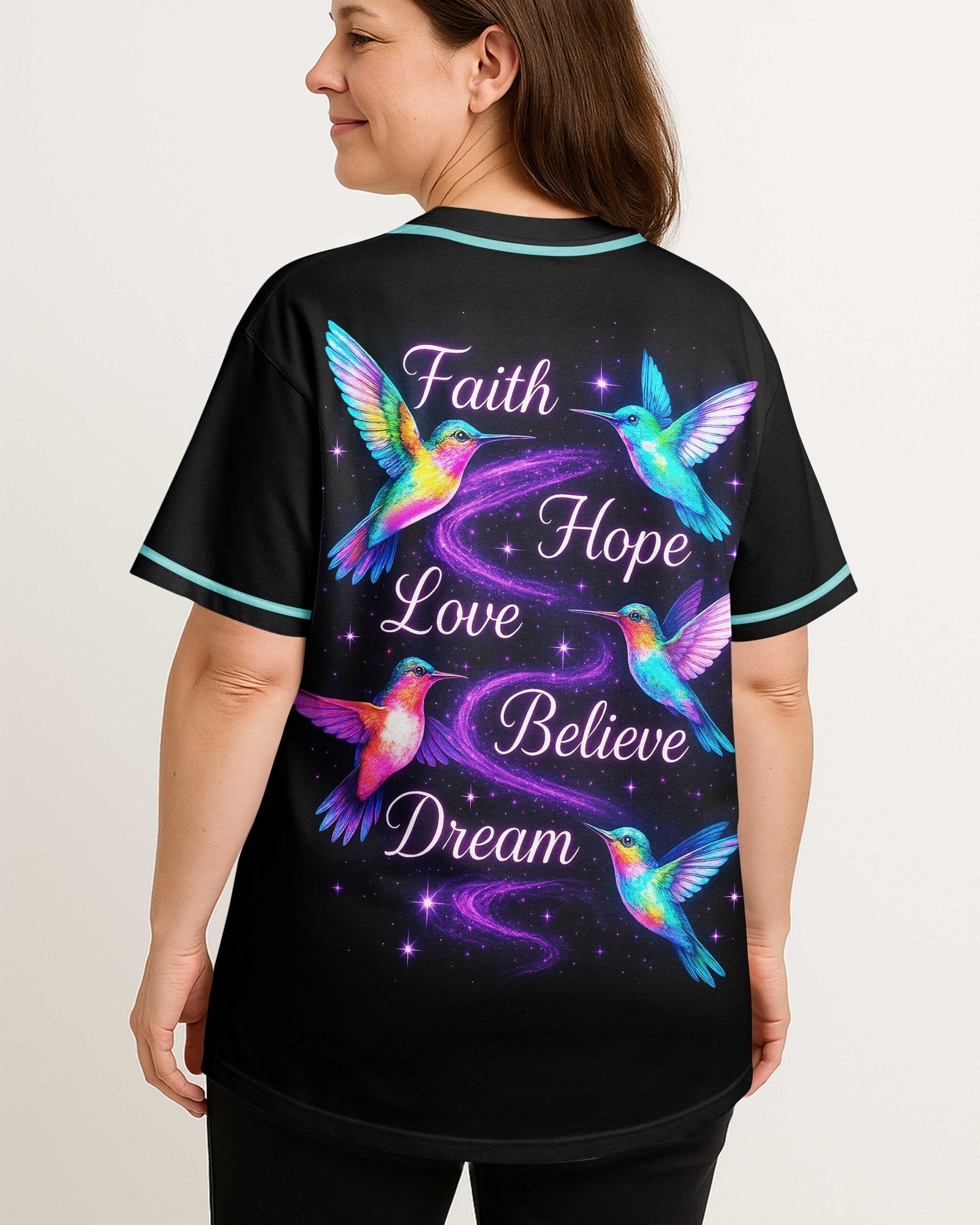 Faith Hope Love Believe Dream All Over Print Jersey - Image 4