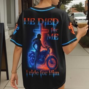 He Died For Me I Ride For Him All Over Print Jersey