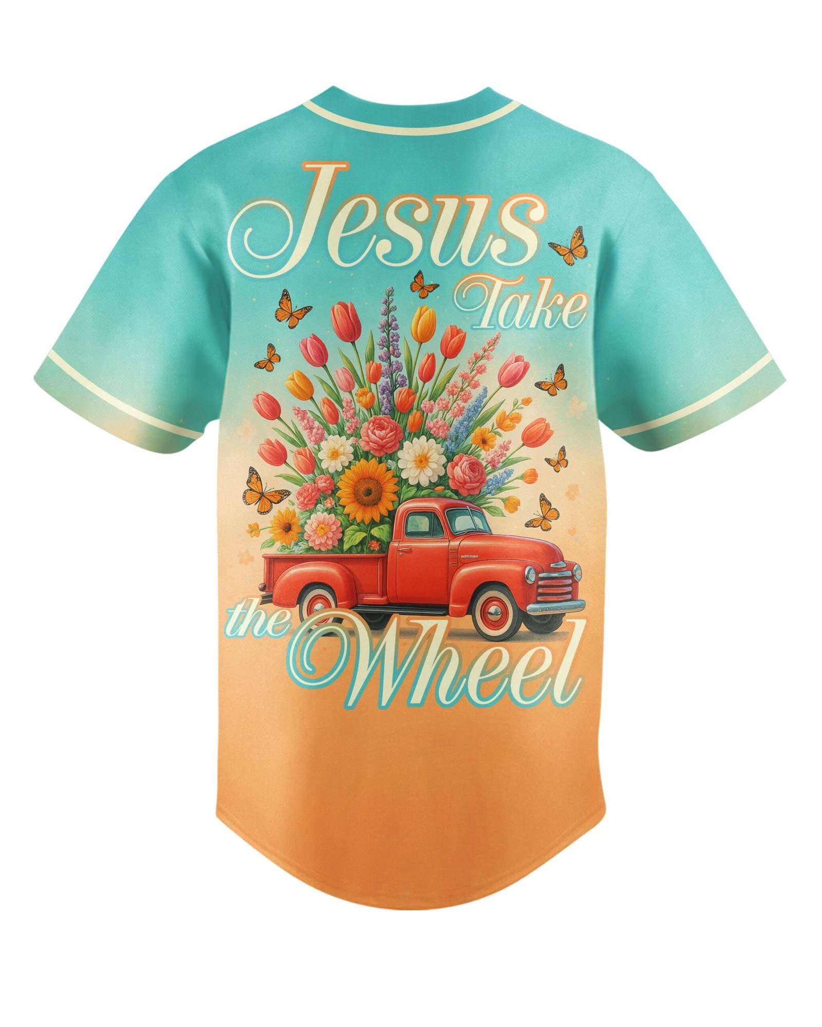 Jesus Take The Wheel All Over Print Jersey - Image 6