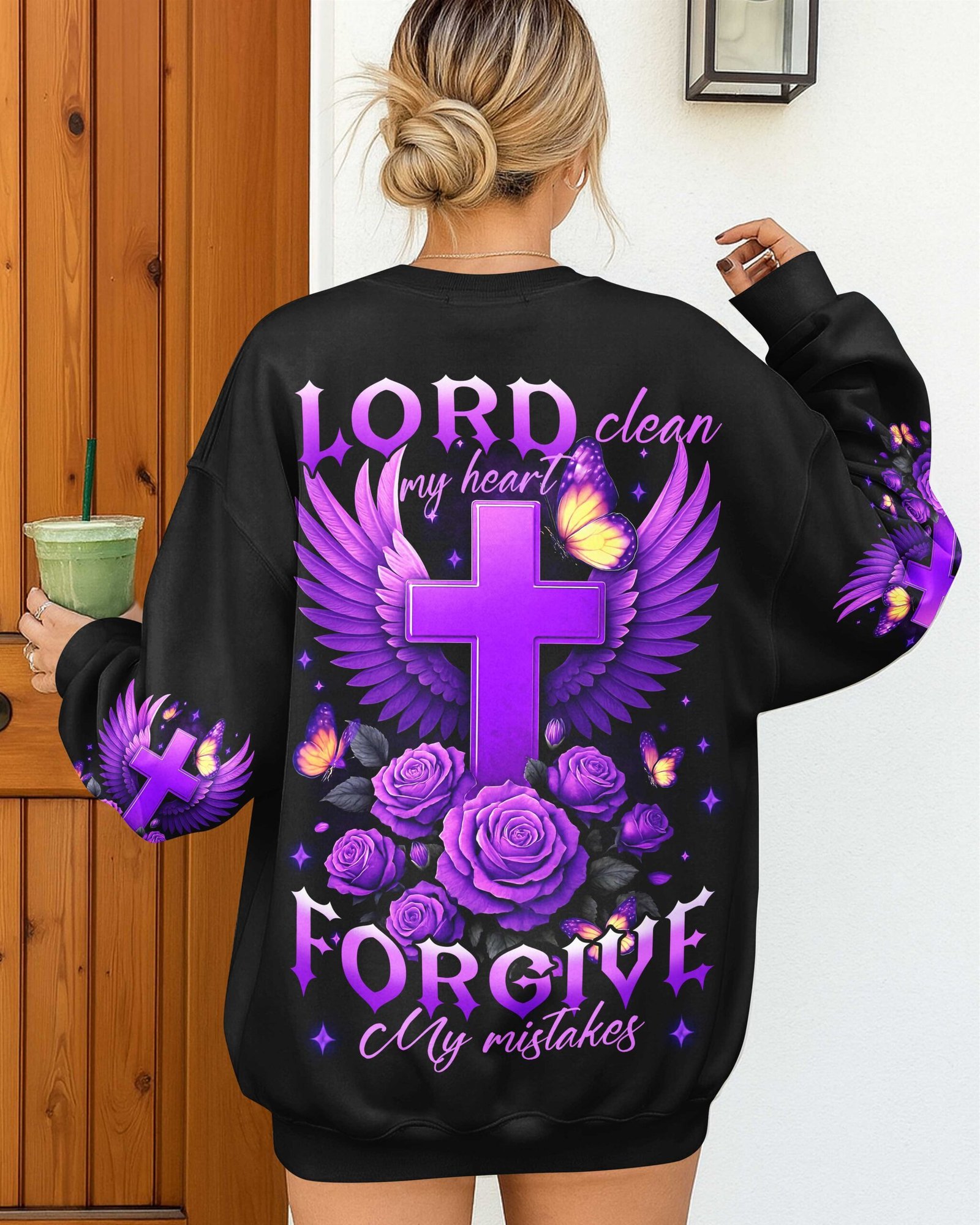 Lord Clean My Heart Forgive My Mistakes T-Shirts - Image 13